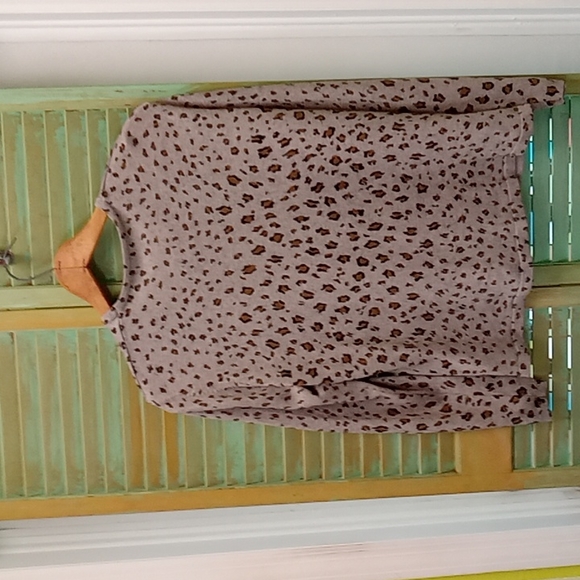 Vintage ZZ SILK  AND cashmere  print   Leopard cardigan  Size L - Picture 4 of 4